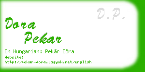 dora pekar business card